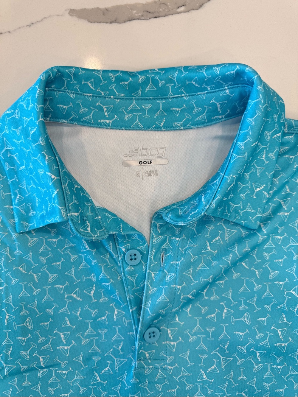 bcg Aqua Micro-Pattern Performance Polo - Picture 3 of 8